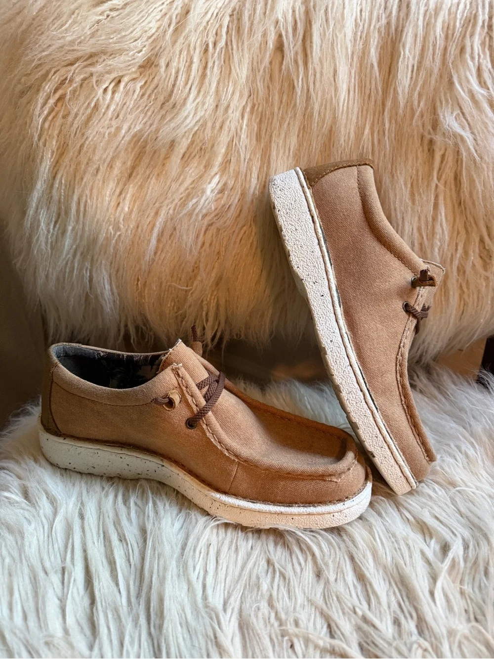 Men's Justin Hazer Canvas Wallabee Slip-on Clay Men's Size 9.5